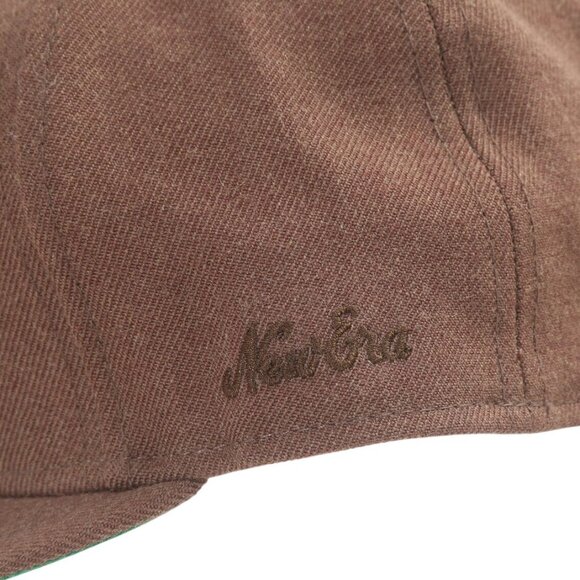 Fear Of God Essentials X New Era 5950 Gothic F Fitted Baseball Hat 7 3/8 Walnut - Picture 6 of 11